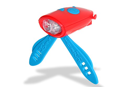 Hornit MINI HORNIT REBU Fun Horn and light gift for kids bike & scooters, Red and Blue
