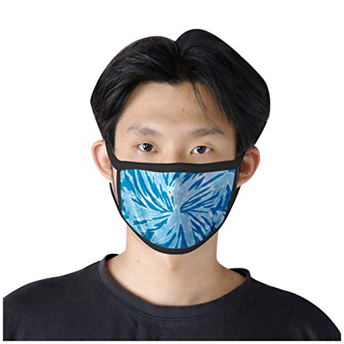 ummboom Men Women Tie Dye Bandana,Washable Fabric Reusable Dust Cotton Face Scarf for Protective Sunset Beach (10pc A)