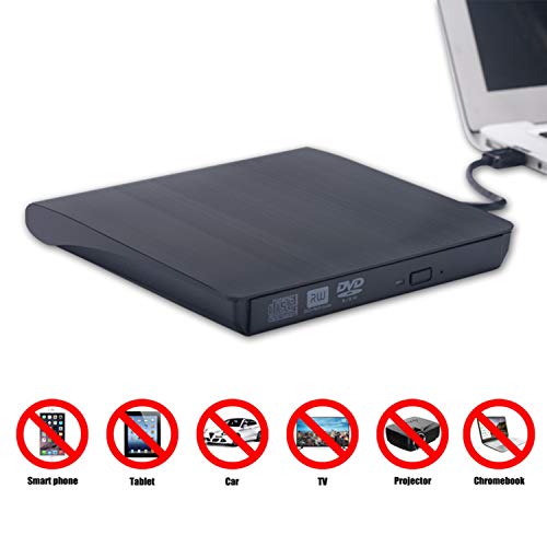 Guamar External CD DVD Drive USB3.0 USB C Superdrive External CD DVD+/- RW Burner Writer Optical Drive Compatible with Mac/MacBook Pro/Air/iMac/Laptop/Windows Ten - Thumbnail 4