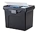 IRIS Portable Letter Size File Box w/Organizer Lid, Black