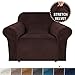 H.VERSAILTEX Stretch Velvet Armchair Cover Couch Covers 1 Cushion Chair Slipcover for Living Room Furniture Cover Crafted from Thick Comfy Rich Velour (Chair 31