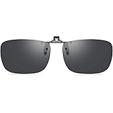 CAXMAN Polarized Clip On Sunglasses Over Prescription Glasses for Men Women UV Protection