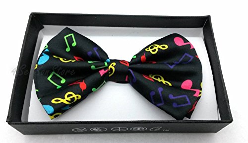 Men's Unisex Wedding Party Tuxedo Music Notes Dress Bow Tie Bowtie! Brand New in Factory Box!