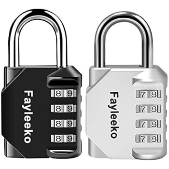 Combination Lock, 2 Pack, 4 Digit Combination Padlock for School Gym Sports Locker, Fence, Toolbox, Case, Hasp Cabinet Storage