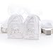 KAZIPA 50pcs Laser Cut Wedding Favor Boxes, 2.2''x2.2''x2.2'' Gift Boxes with 50 Ribbons, Rustic Wedding Decoration Bridal Shower Party Favor Birthday(White)