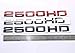 Yoaoo 2Pack OEM Black 2500Hd 2500 Hd Nameplates Emblems Badges Glossy Compatible with Silverado Sierra