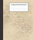 Composition Notebook: Vintage Ephemera Pattern College Ruled Notebook Lined School Journal