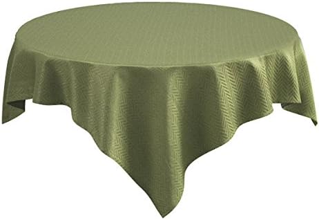 Cleib herringbone pattern and water-repellent table cloth about 90x90cm green FS006