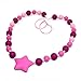 Sensory Chew Necklace for Kids Adults, Silicone Star Chewy Jewelry for Girls with Autism ADHD SPD, Oral Motor Baby Nursing Chewing Beads Necklace Reduce Teething Biting Fidgeting (Purple Star)