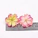 Artificial Flower 50pcs Mini Silk Plum Blossom Wedding Decoration DIY Wreath Clip Clip Accessories Handmade Craft Flower Head (Pink)