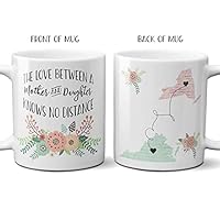 Mothers Day Gift Coffee Mug Love Between Mother and Daughter Long Distance State Cup for Mom