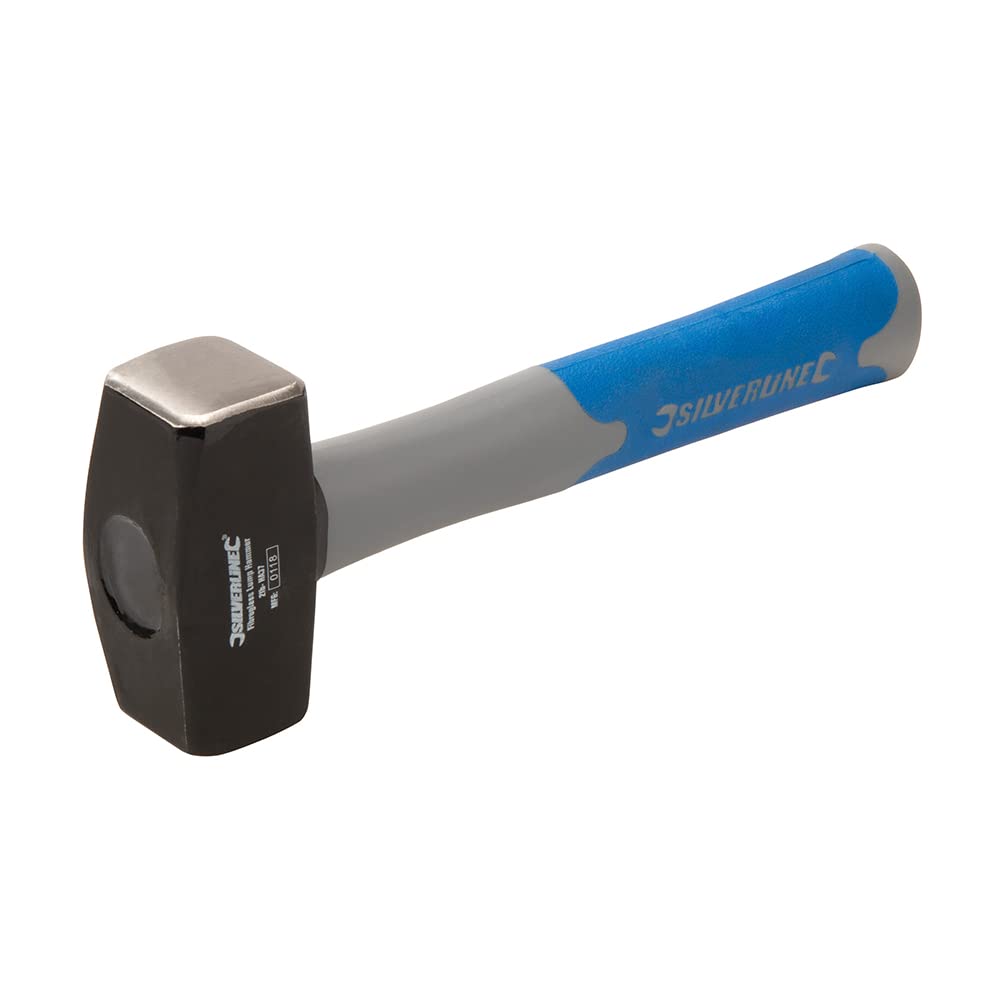 Silverline Lump Hammer Fibreglass 2 lb (0.91 kg) (HA37), Silver