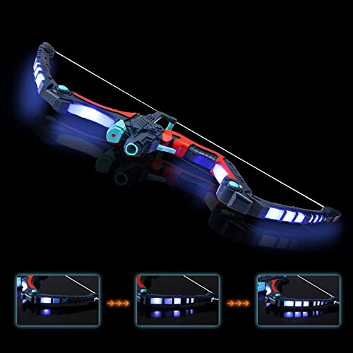 SainSmart Jr. Bow and Arrows Set for Kids 812 with 8 Suction Cups Arrows, Big Size LED Light Up