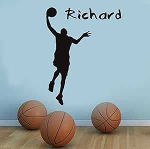 Pegatinas de pared para jugadores de baloncesto de cualquier nombre