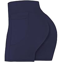 Honwenle Women's Plus Size High Waist Yoga Shorts - Tummy Control Biker Workout Shorts With Pockets - View #10