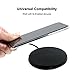Buruis Genuine Leather Slim Wireless Charging Pad for iPhone 8/8 Plus, iPhone X, Nexus 4/5/6/7, LG G3 and All QI Enabled Device-Black