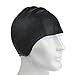 Swimming Cap Silicone Organic-Anti-Allergy -Aigh Elasticity -Durable,Does Not Pull Hair, Suitable for Long Short Hair Lady, Men And Children(Black)