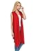iconic luxe Women's Soft Premium Jersey Sleeveless Asymmetrical Open Front Cardigan X-Large Red