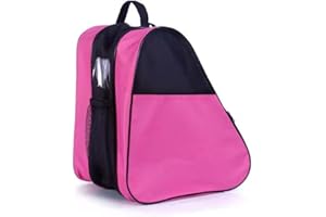 MEISO Roller Skate Bag Oxford Cloth Ice Skate Bags Large Capacity for Quad Skates Breathable Mesh Inline Skates Bag with Side