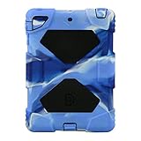 ACEGUARDER Apple Ipad Mini 2 Case Waterproof Rainproof Shockproof Kids Proof Case for Ipad Mini 2 (Gifts Outdoor Carabiner + Whistle + Handwritten Touch Pen) (NAVY/BLACK)