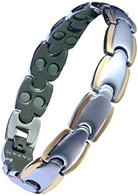 Bio Magnetic Latest Therapy Double Ton Titanium Metal Bracelet for Men & Women