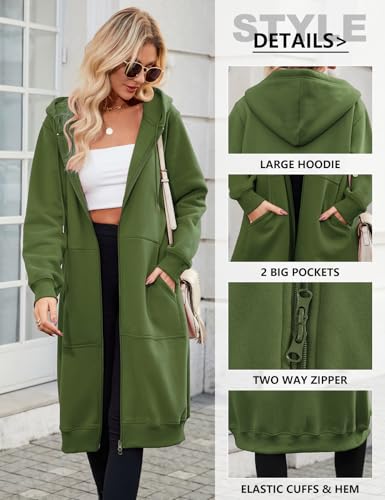 RITOSTA Long Sweatshirts Women Hoodie Long Zip Up Jacket Women Transition Coat Autumn Winter Large Size Hoodie