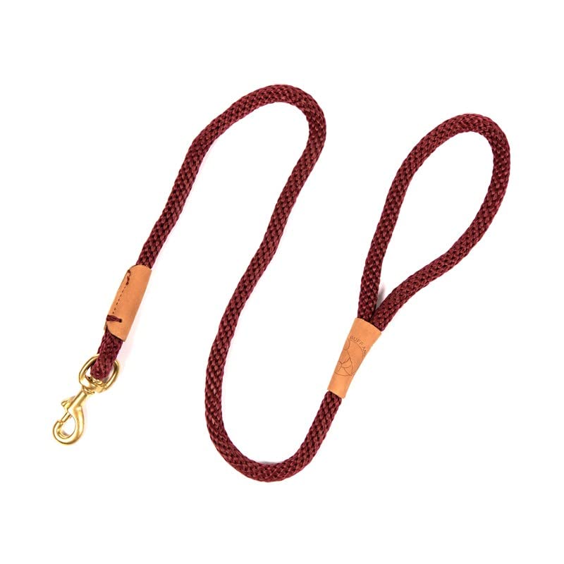 Ruff and Tumble Dog Clip Lead | Rope Dog Lead for Small Dogs/Large Dogs | Soft Woven Dog Leash with Brass Clip