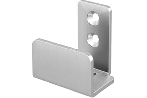 JUBEST Stainless Steel Floor Guide Wall Mount Sliding Barn Door Hardware Up to 1-3/8"W 1-1/4"H