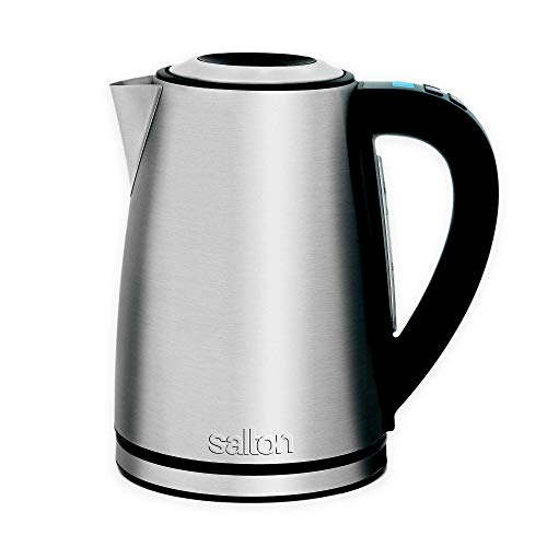 Salton 1.7-Liter Variable Temperature Stainless Steel Tea Kettle with Auto Shut Off, One Touch Control and LED Digital Display