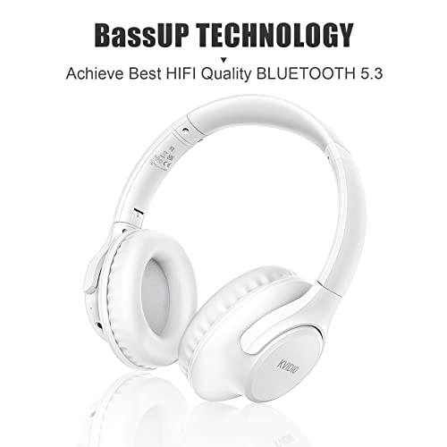 KVIDIO [Updated] Bluetooth Wireless Headphones Over Ear, 65 Hours