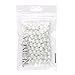 RUBYCA 200Pcs Czech Tiny Satin Luster Glass Pearl Round Bead for Beading Jewelry Making 8mm White
