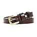 Set of 2 Women's Adjustable Skinny Genuine Leather Casual Belts for Women By HBY