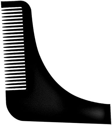 CLighting Beard Shaping Trimmer Comb Styling Tool Grooming Kit Beard Comb Template for Shaving Lines of Men's Sideburns, Cheeks, Jaw, Neckline, Goatee and Mustache-Black