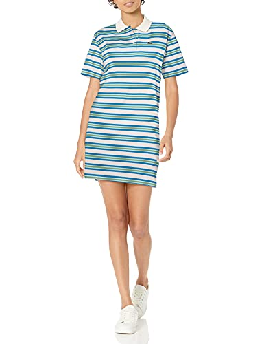 Short Sleeve Striped Polo Dress ...