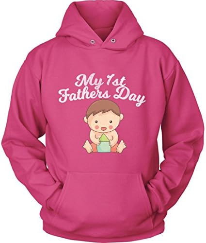 MY FIRST FATHERS DAY UNISEX HOODIE (Large, sangria)
