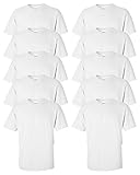 Gildan mens Ultra Cotton 6 oz. T-Shirt(G200)-WHITE-S-10PK