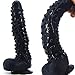 FAAK Suction Silicone Animal Dildo with Textures Ridges Stimulating Bumpy Adult Sex Novelties Dildo Artificial Big Size Black Dildo Silicone Made Soft Flexible