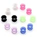PiercingJ 12pcs Ultra Thin Silicone Double Flared Flexible Tunnel Ear Stretching Plug Gauge - 6 Pairs