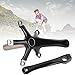 Bicycle Crank Arm Aluminium Alloy Bike Fixed-Gear Crank Single-Speed Road Bicycle Forged Crankset(Black)thumb 1