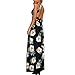 CHUIZI Women's Sexy Halter Neck Floral Print Backless Split Beach Maxi Dress