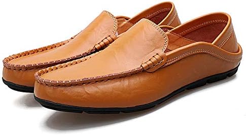 Amazon シュウカ ローファー メンズ レザー スリッポン デッキシューズ ローカット 靴 合皮 黒 おしゃれ スリッポン レザー メンズローファー 安定して歩きやすい 疲れにくい 疲れにくい 通勤 ドライビングシューズ シュウカ ローファー スリッポン