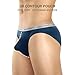 DAVID ARCHY Men's 4 Pack Micro Modal Underwear Soft Breathable Ultra Big Pouch Bikinis (M, Dark Gray/Navy Blue)