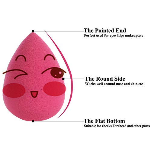 Makeup Sponge Blender Set, Beauty Cosmetic Blender with Holder, Dry