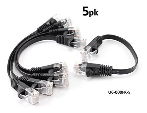 Cablesonline, 5-pack 6-inch cat6 network utp ethernet r…