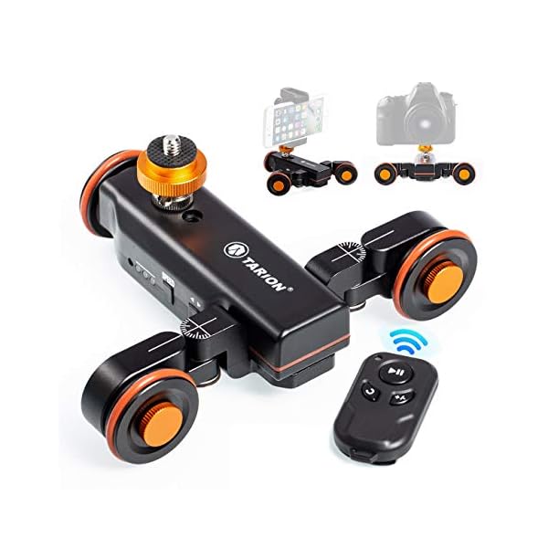 TARION Y5D Autodolly Electric Slider Motorized Pulley Car Cine Dollies Rolling Skater with Wireless Remote for DLSR…