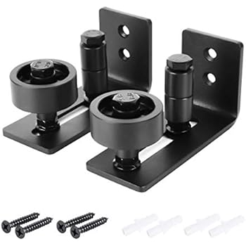 SMARTSTANDARD Adjustable Floor Guide for All Sliding Barn Door - 8 Setup Options for DIYers - Flush Design Bottom Flat Barn Door Floor Guide Stay Roller (Set of 2)