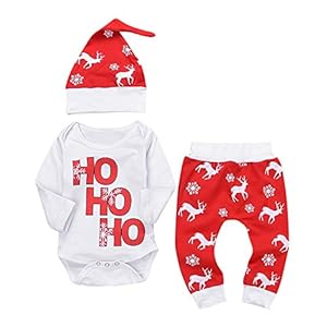 3 stks/set Baby Outfit Kleding Mijn Eerste Kerst Lange Mouw Jumpsuit Kleding Meisjes Jongens Kerst Outfit Pasgeboren…