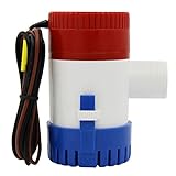 AURELIO TECH 12V Marine Electric Bilge Pump 1100Gph for Boat Caravan RV Submersible