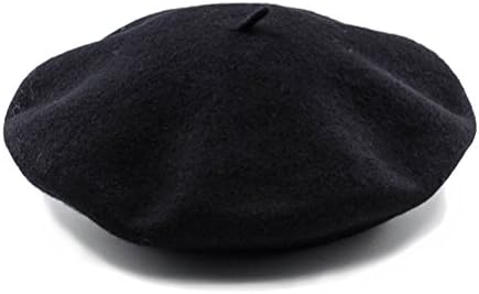 Lydia Fashion Women's Adult French Wool Beret All Color (Black)