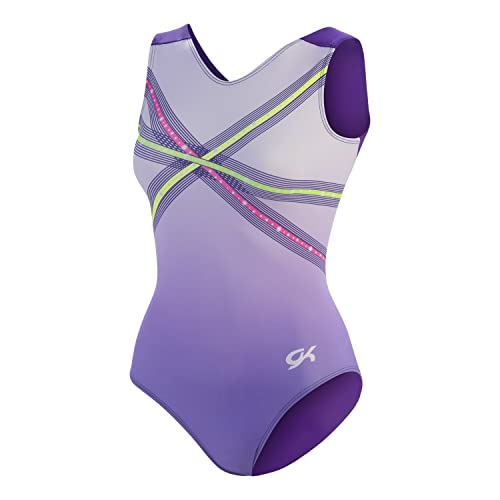 GK Glitz & Glam Gymnastics Leotard for Girls with Matching Scrunchie